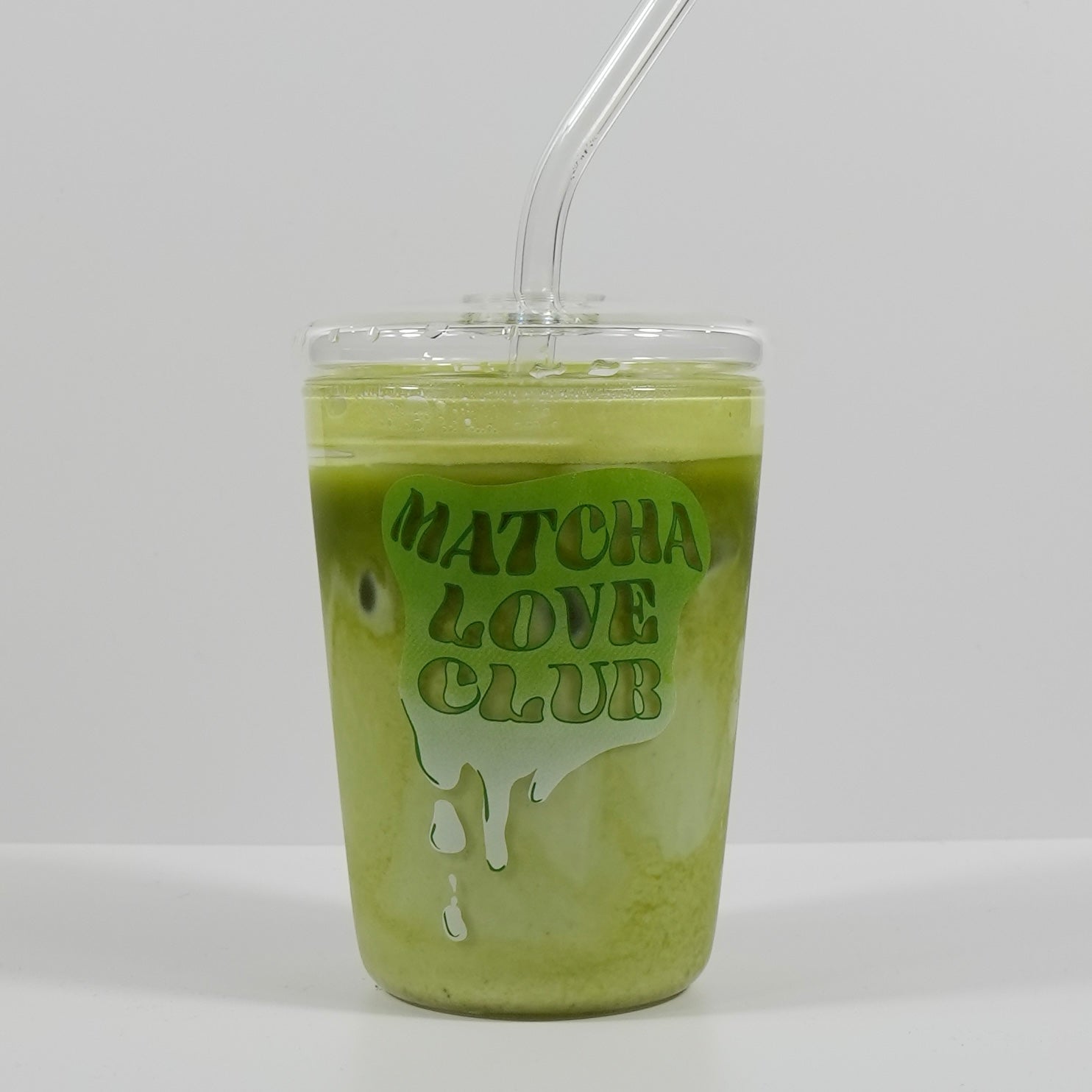 I love you so matcha Glass Cup, Straw & Lid – Oh Matcha
